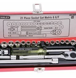 Bộ khẩu 1/4'' 6 cạnh 21 chi tiết metric (hệ mét & in) Stanley 89-507